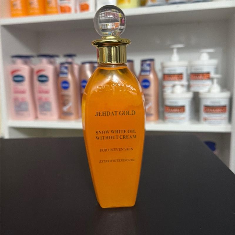 Jehdat Gold Snow White Oil Extra Whitening Oil for Uneven Skin - Without