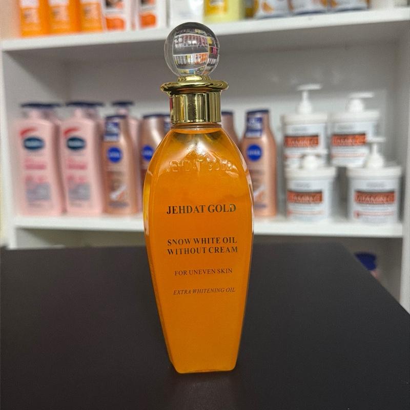Jehdat Gold Snow White Oil Extra Whitening Oil for Uneven Skin - Without