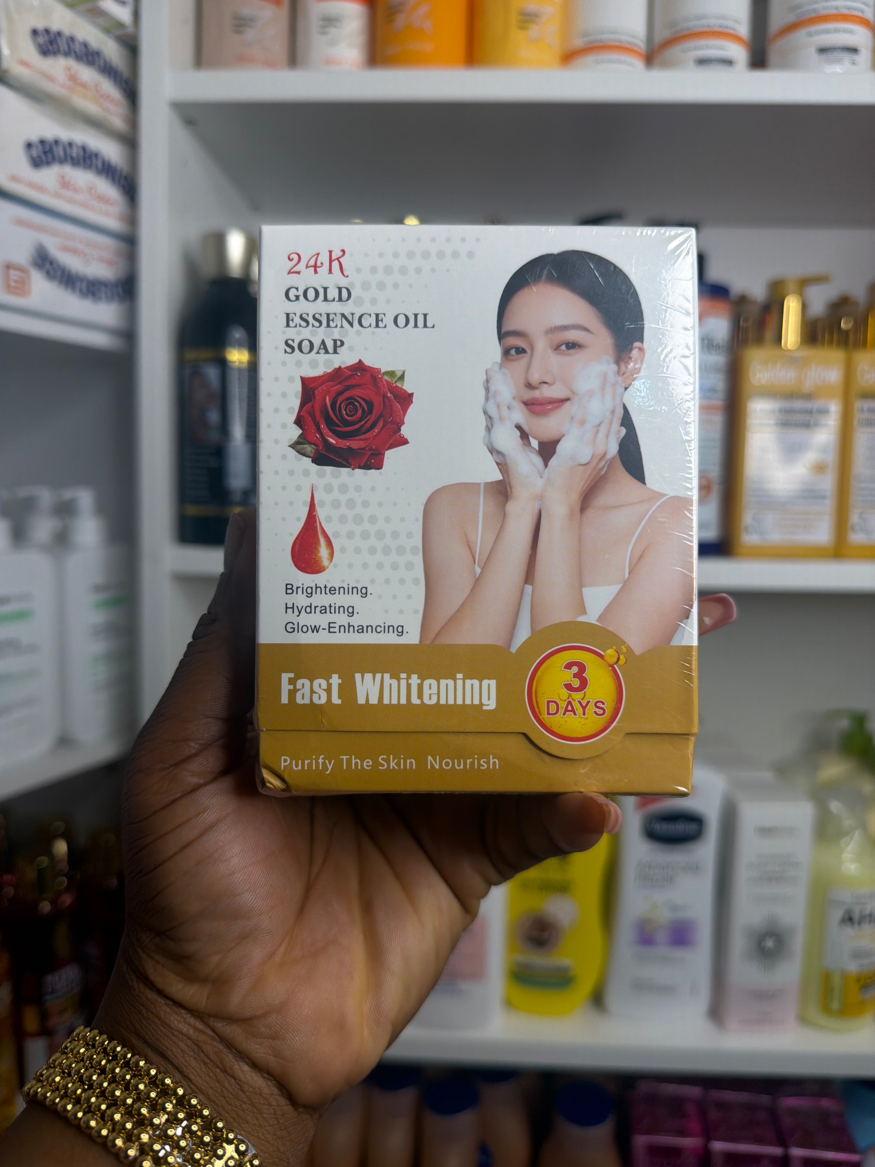 24 gold essence oil soap